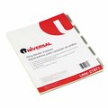 Universal Battery Universal  Insertable Index  Clear Tabs  Five-Tab  Letter  Buff  Six Sets per Pack UN33080